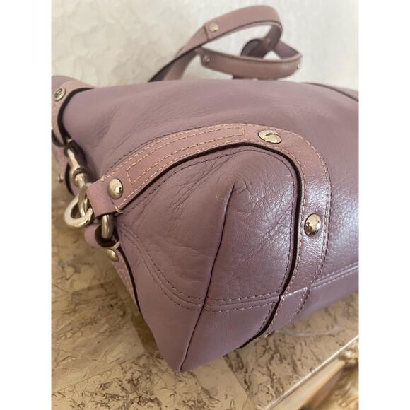 Coach Purse: 13236 light purple Carly expandable Leather Shoulder Bag - Picture 8 of 10